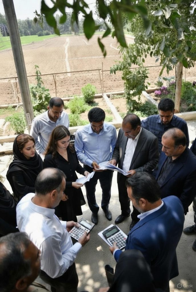 محاسبه قیمت باغ و زمین